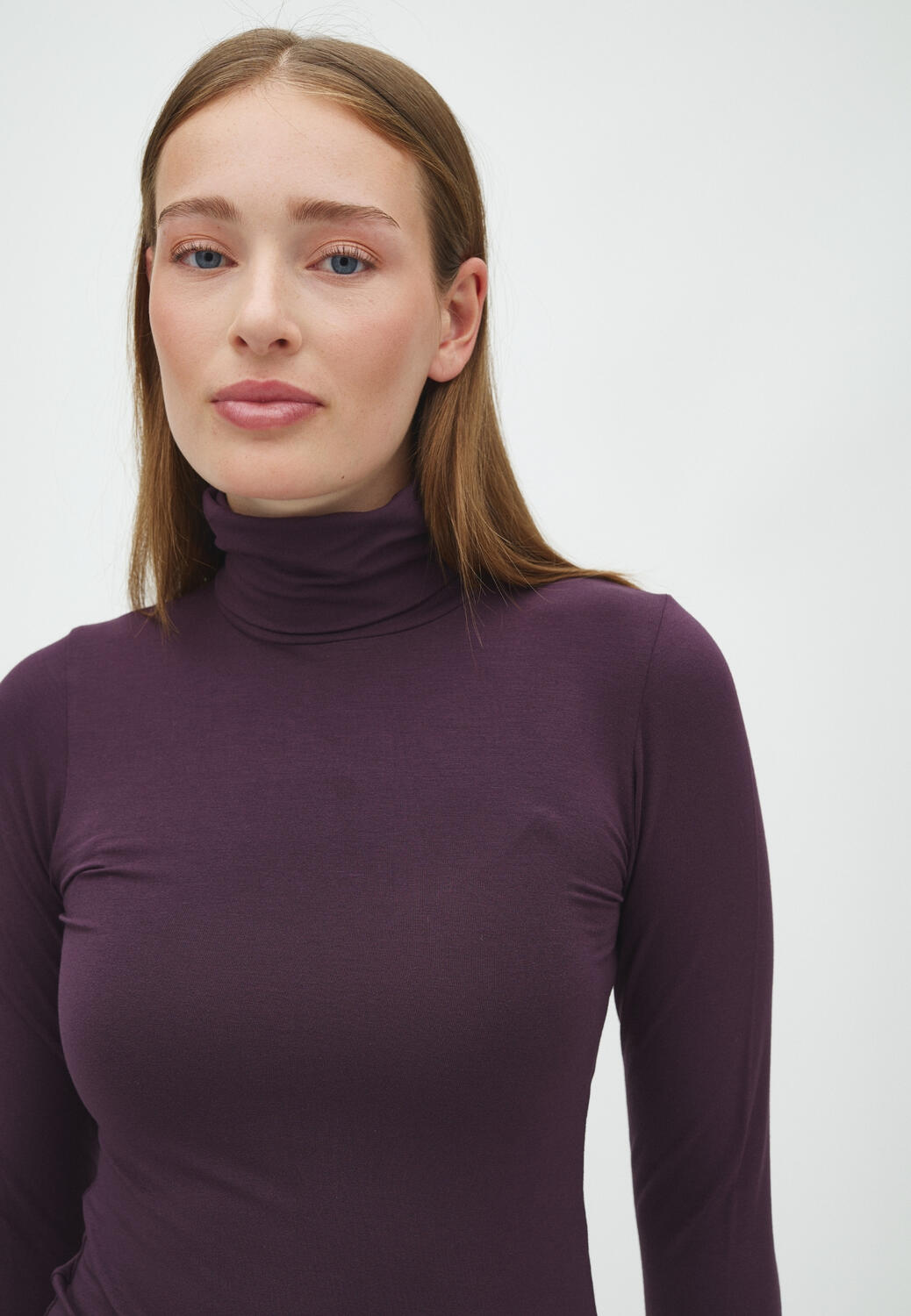 Ina basic bluse - Deep Purple